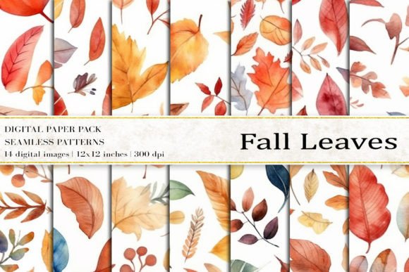 Download Fall Leaves Digital Papers - Digital Collection