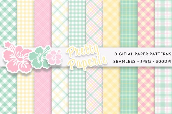 Download 10 Plaid Digital Paper Backgrounds - Digital Collection
