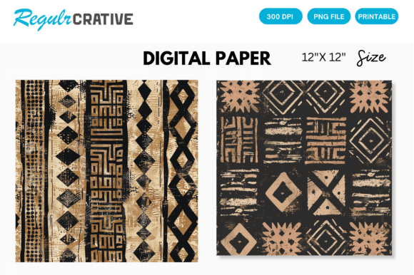 Download Digital Paper Pack African Mud Cloth - Digital Collection