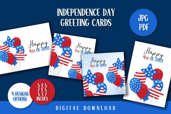 Download 4th of July Greeting Cards | USA Design - Greeting cards Collection