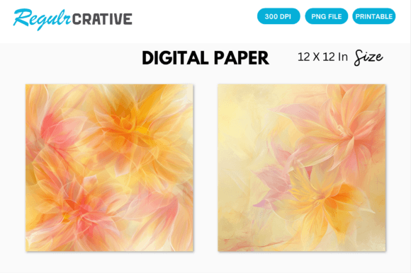 Download Pink Abstract Floral Digital Paper Pack - Digital Collection