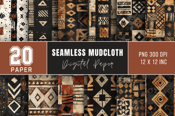 Download Digital Paper Pack African Mud Cloth - Digital Collection