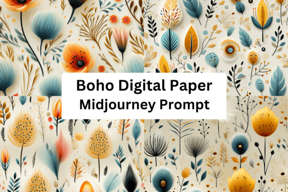 Download Prompt for Boho Digital Paper - Digital Collection