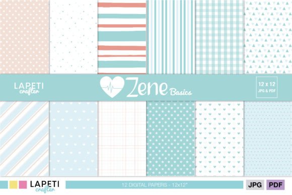 Download Mint Digital Paper, Scrapbooking Paper - Digital Collection