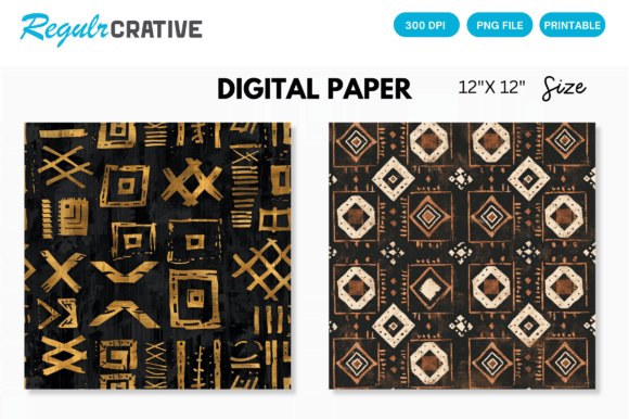 Download Digital Paper Pack African Mud Cloth - Digital Collection