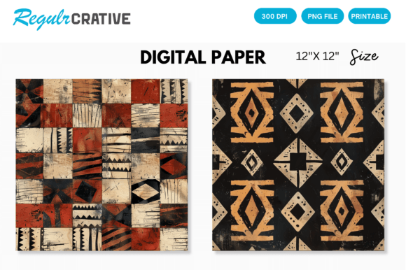 Download Digital Paper Pack African Mud Cloth - Digital Collection