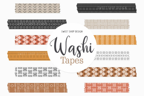 Download Digital Washi Tape African Mud Cloth - Digital Collection