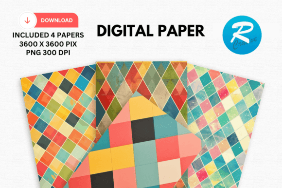 Download Argyle Digital Paper Printable Patterns - Digital Collection
