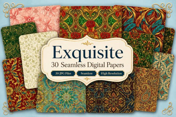 Download Exquisite Seamless Digital Bundle - Digital Collection