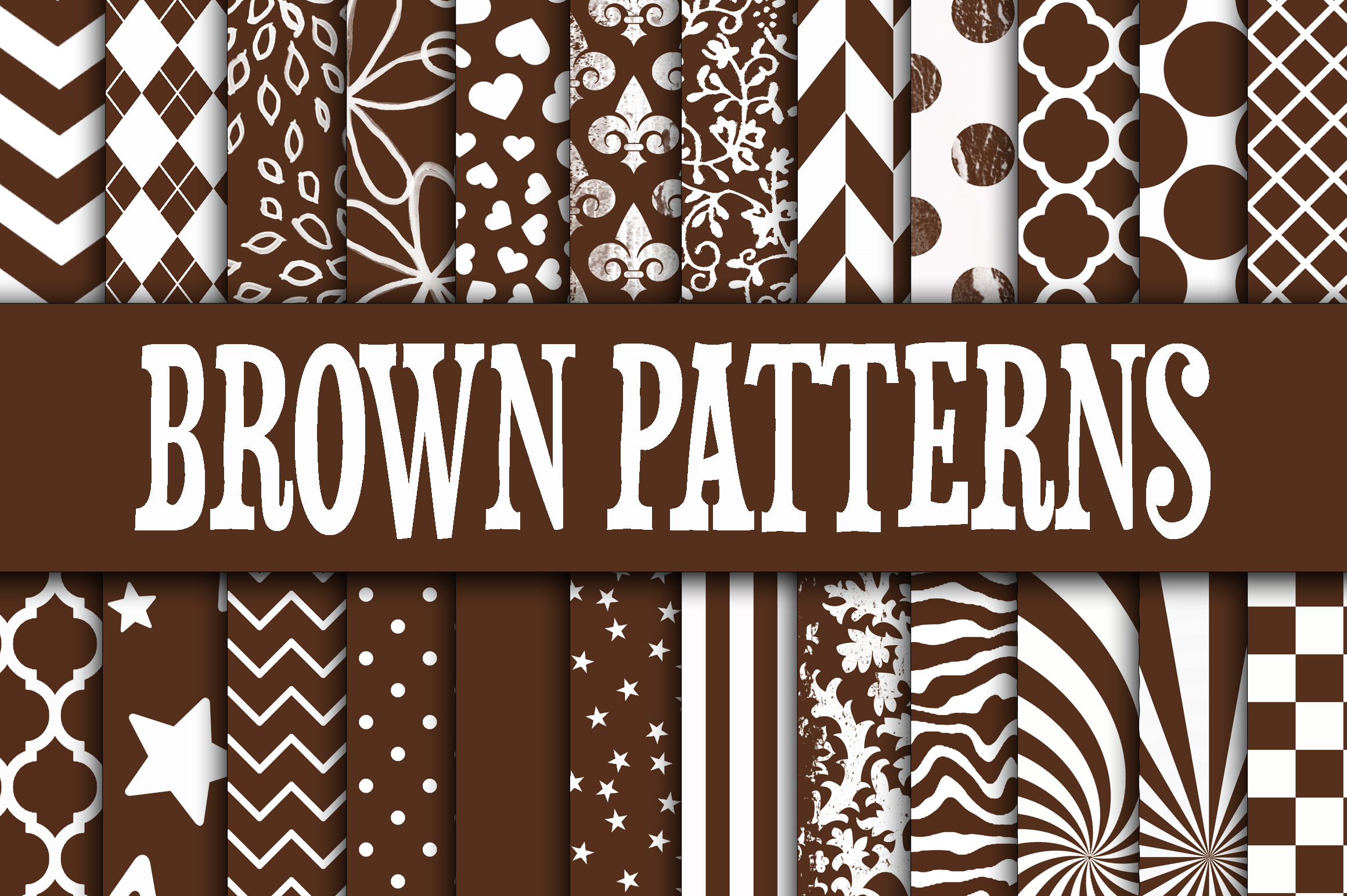 Download Brown Patterns Digital Paper - Digital Collection