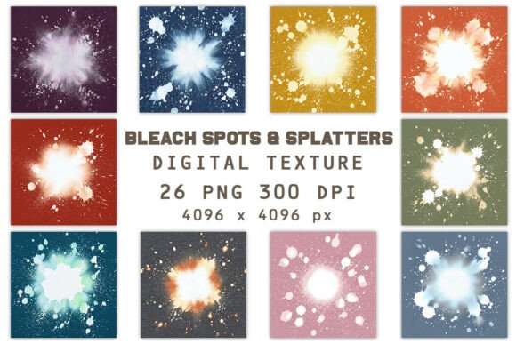 Download Bleach Spots &amp; Splatters Digital Texture - Digital Collection