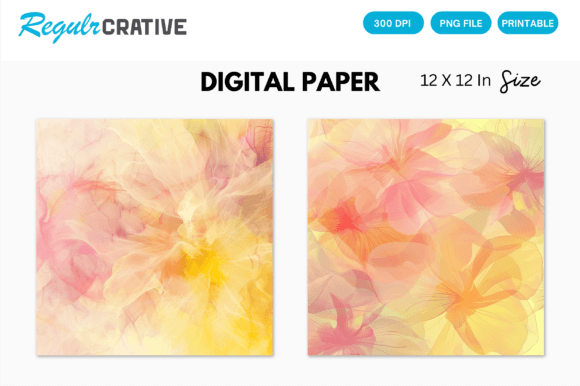 Download Pink Abstract Floral Digital Paper Pack - Digital Collection