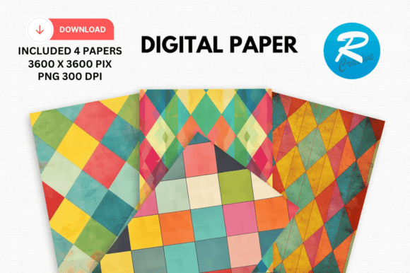 Download Argyle Digital Paper Printable Patterns - Digital Collection