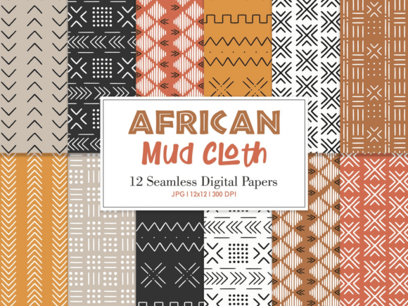 Download Digital Paper Pack African Mud Cloth - Digital Collection