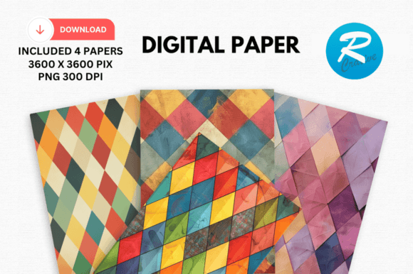 Download Argyle Digital Paper Printable Patterns - Digital Collection