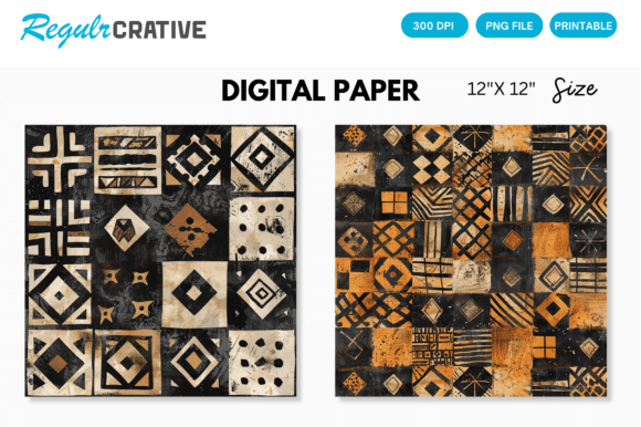 Download Digital Paper Pack African Mud Cloth - Digital Collection