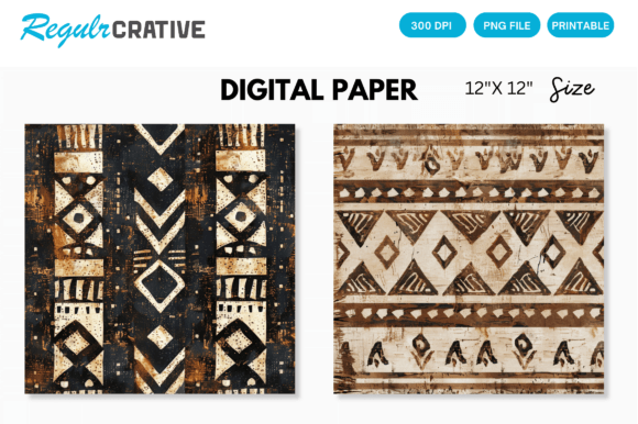 Download Digital Paper Pack African Mud Cloth - Digital Collection
