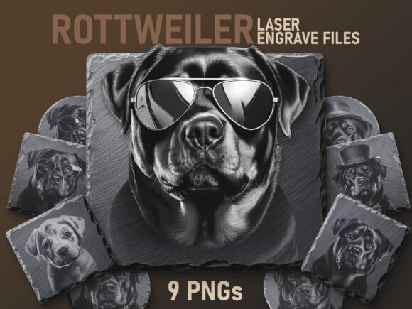 Download Rottweiler Engraving Files - Digital PNG - Digital Collection