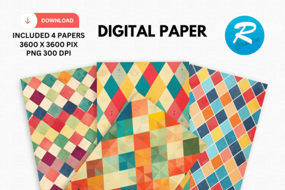 Download Argyle Digital Paper Printable Patterns - Digital Collection