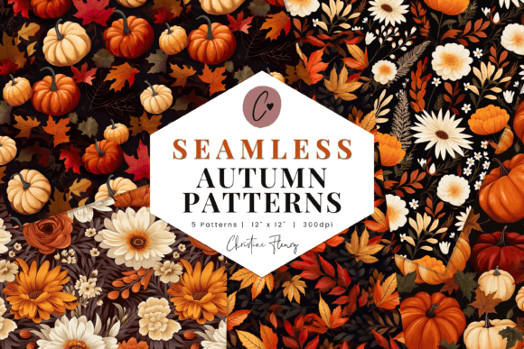 Download Autumn Patterns Digital Paper Mini Pack - Digital Collection