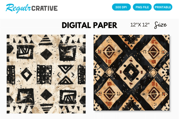 Download Digital Paper Pack African Mud Cloth - Digital Collection