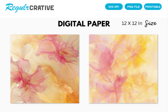 Download Pink Abstract Floral Digital Paper Pack - Digital Collection