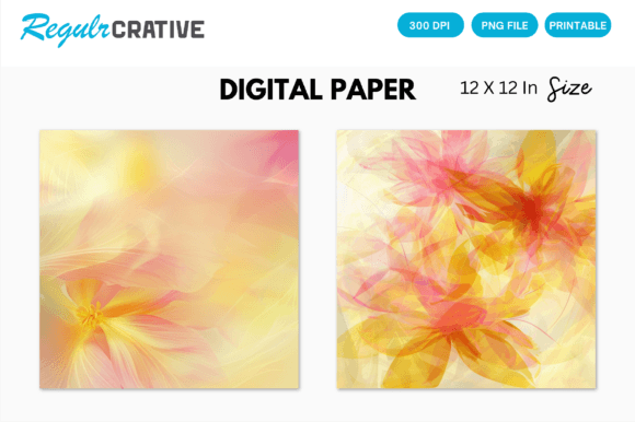 Download Pink Abstract Floral Digital Paper Pack - Digital Collection
