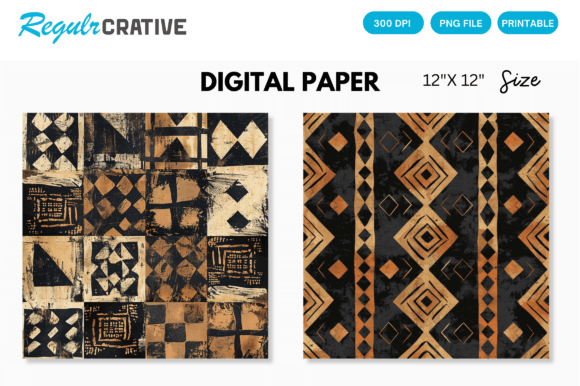 Download Digital Paper Pack African Mud Cloth - Digital Collection