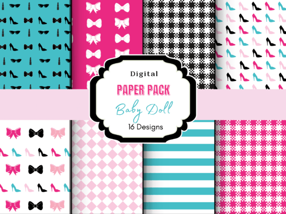 Download Baby Doll Digital Paper Pack - Digital Collection