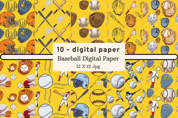 Download Baseball Digital Paper - Digital Collection