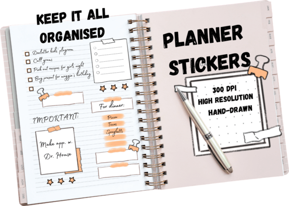 Download Printable Planner Stickers - Pale Papaya - Pale papaya Collection